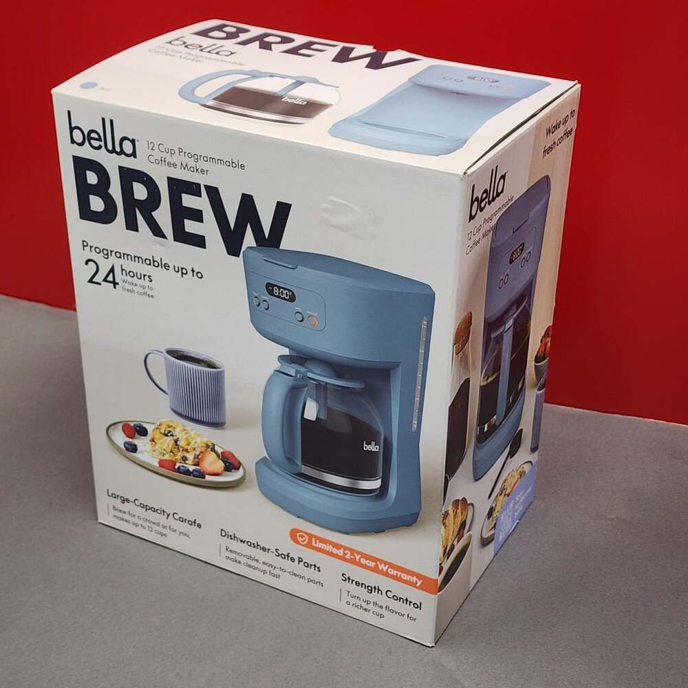Bella Brew 12 Cup Programmable Coffee Maker Surf